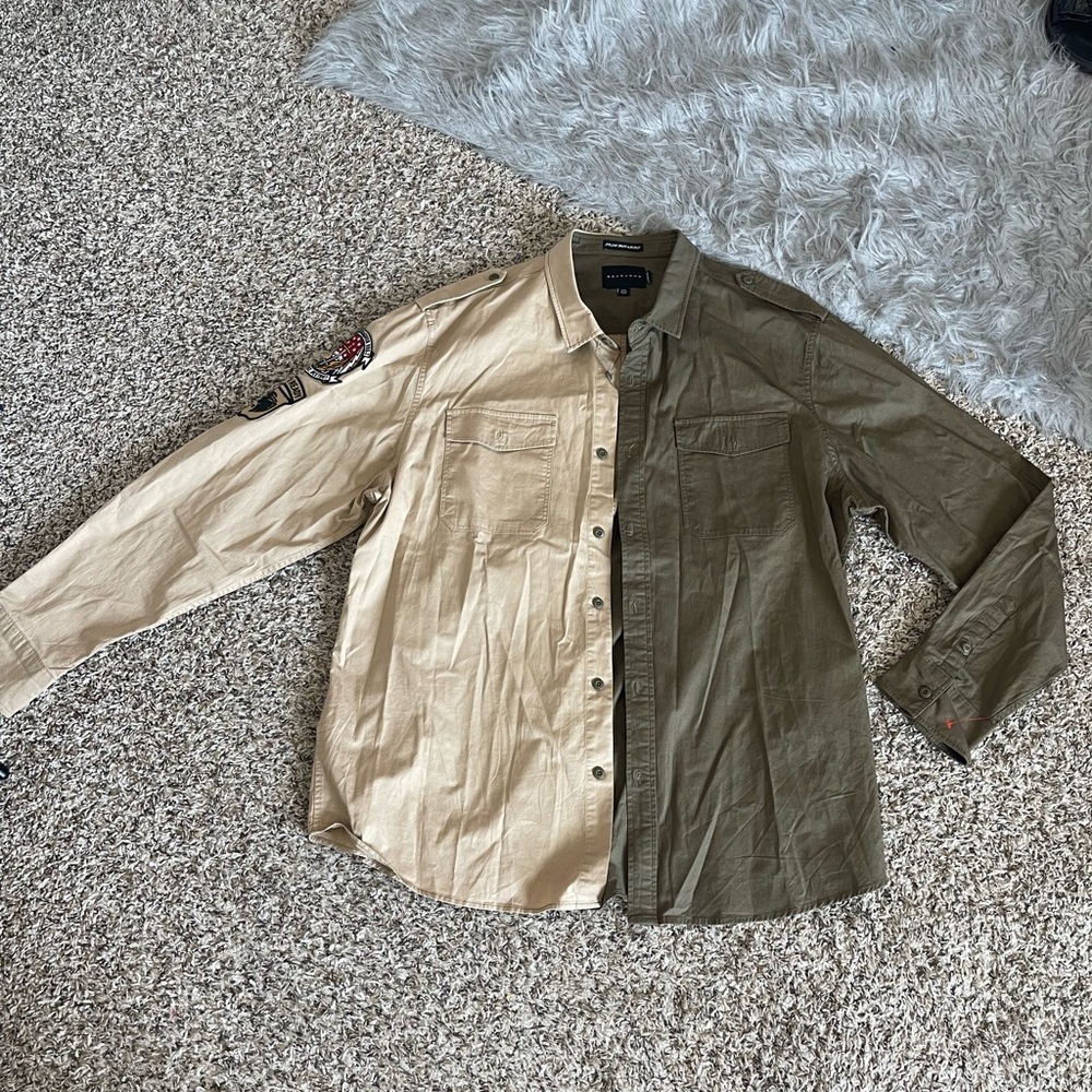 Sean John Prove Them Wrong Two Tone Button Up